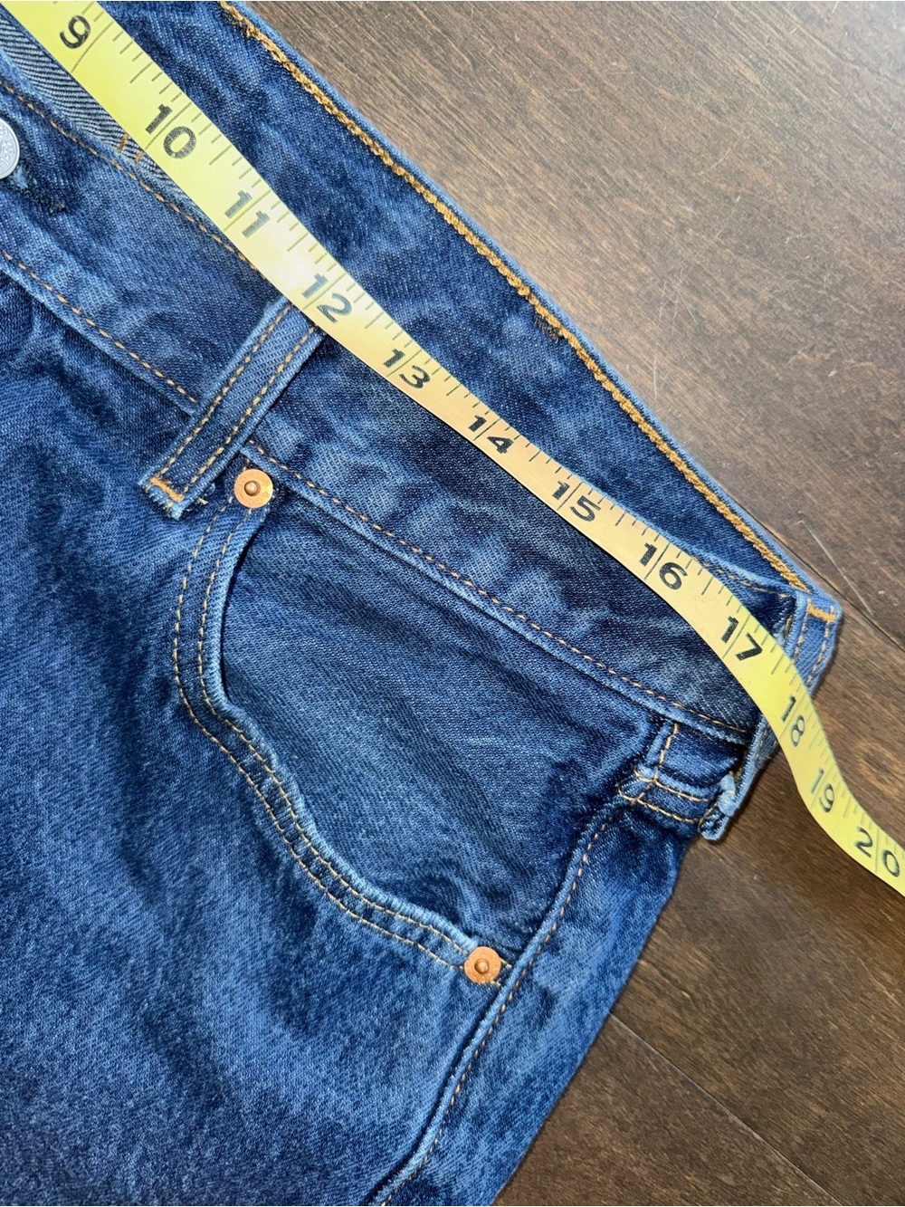 Levi’s 501 Original Button Fly Dark Wash Straight Leg Jeans Men’s 38x30 - Picture 9 of 16